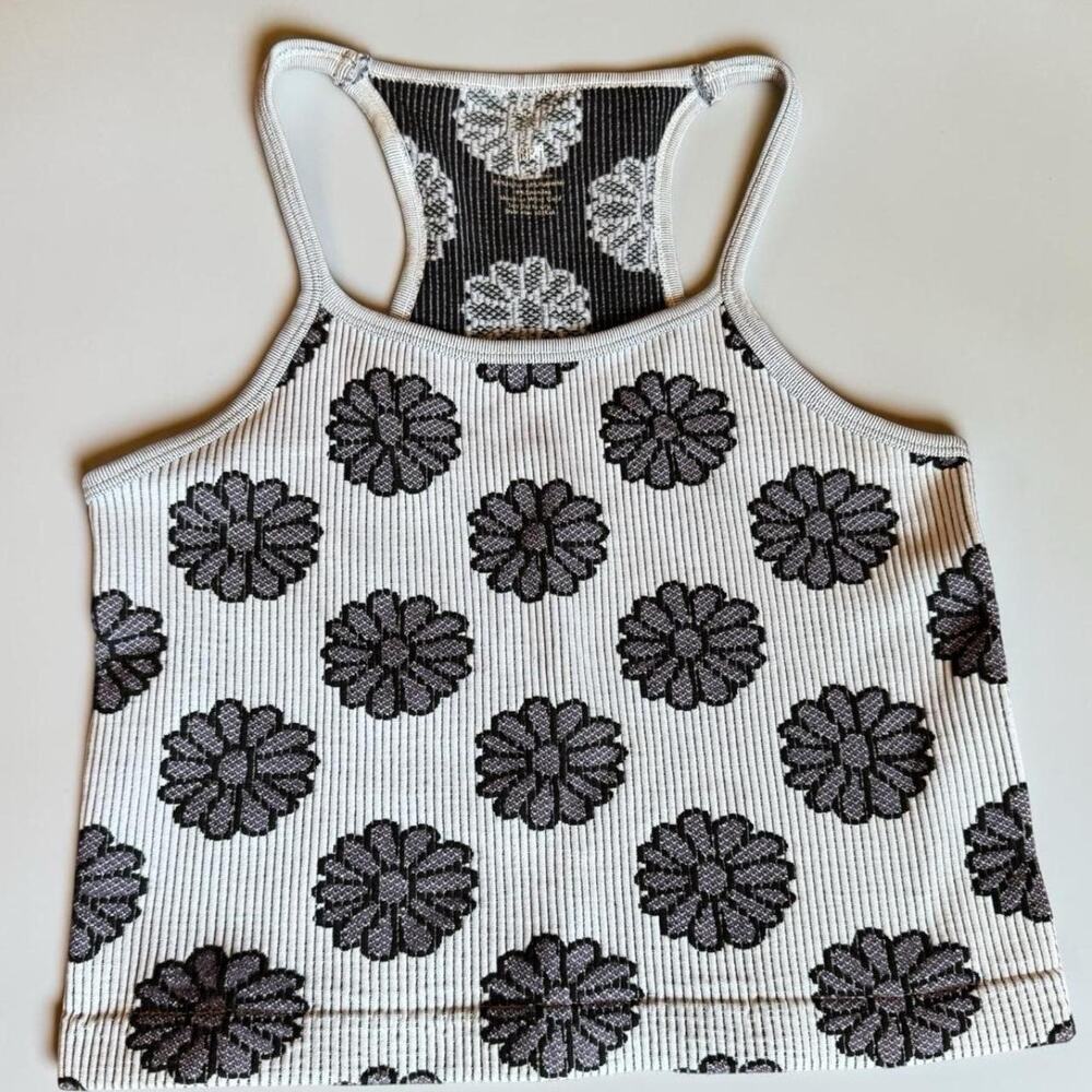 Floral racerback crop top